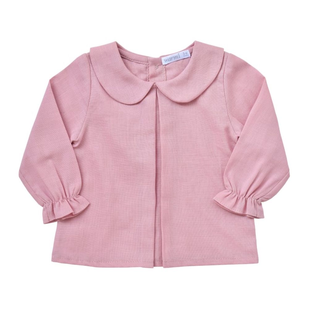 Warmi Blusa Mila con Cubrepañal Lino Palo Rosa
