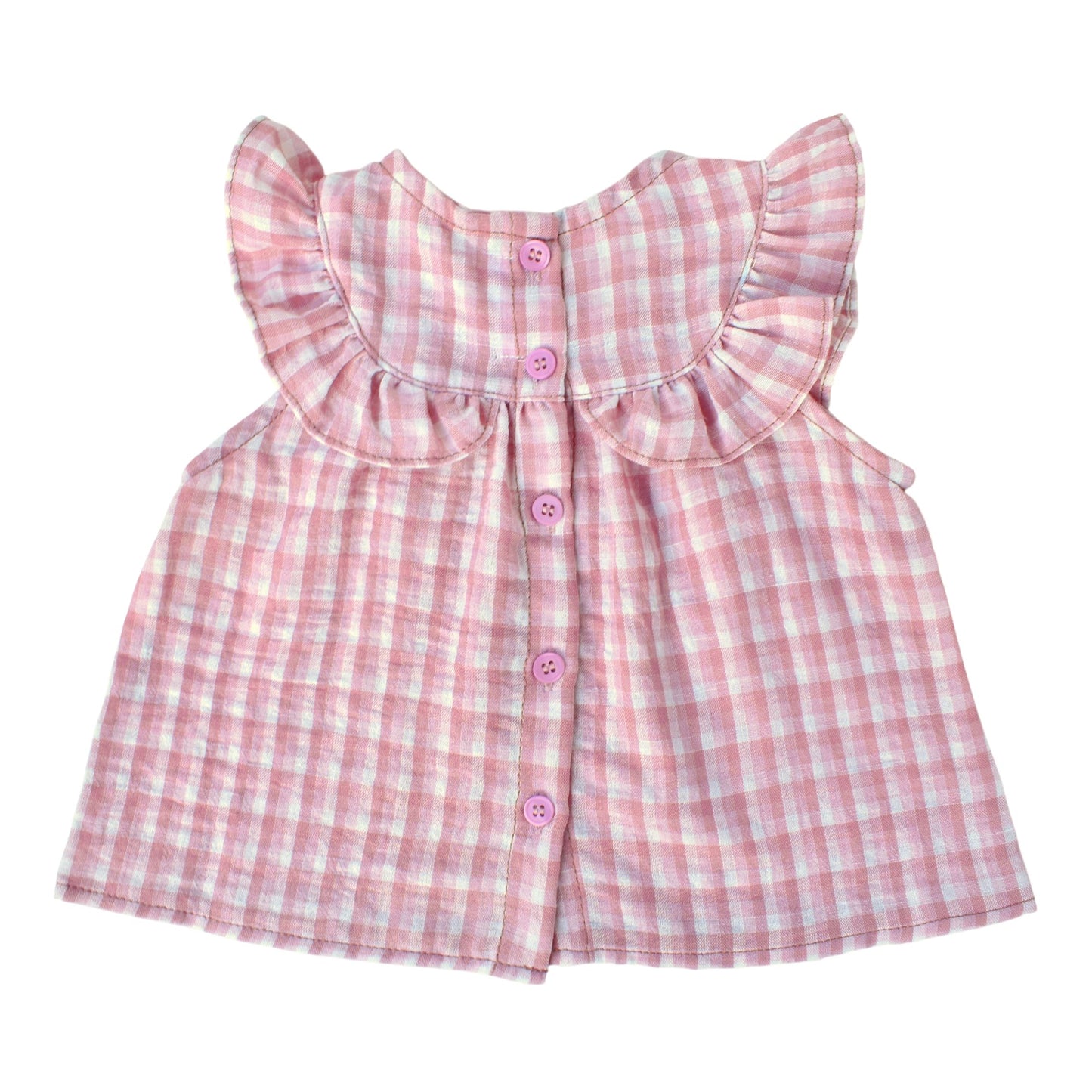 Blusa celeste cuadrille palo rosa