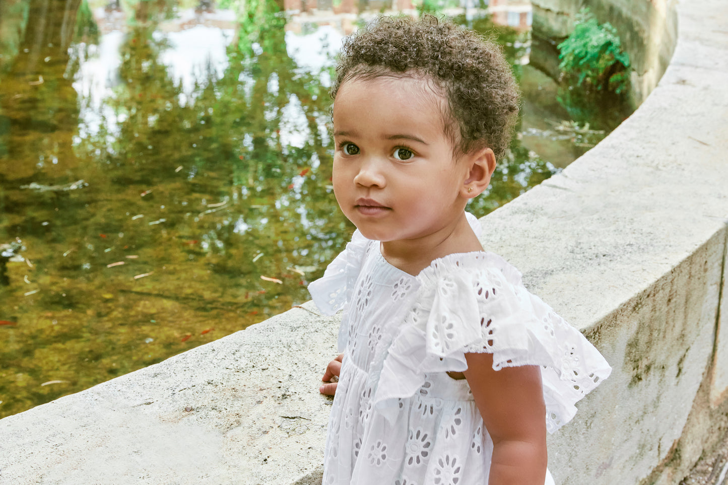 Warmi Vestido Cala Broderie Blanco