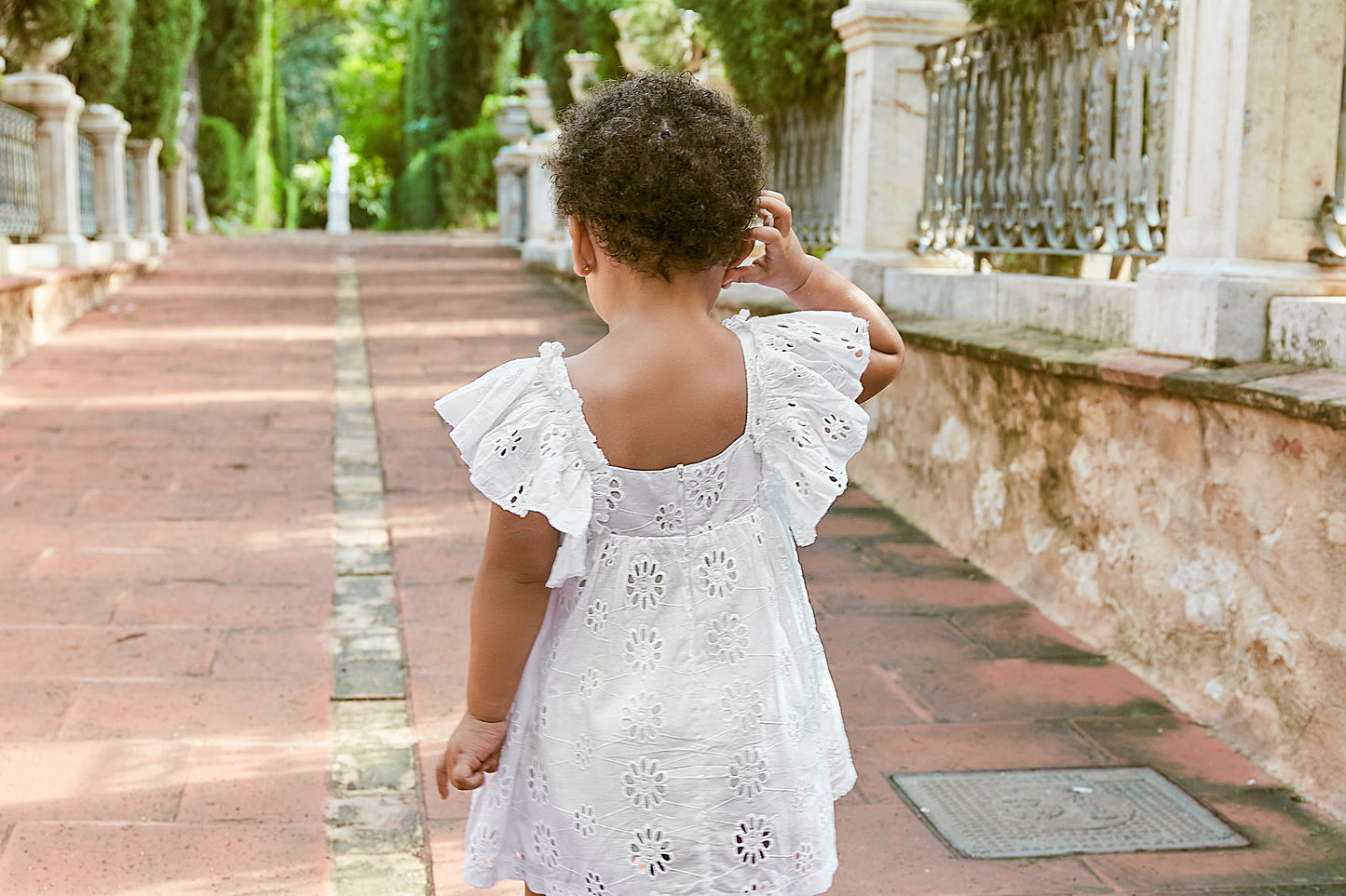 Warmi Vestido Cala Broderie Blanco