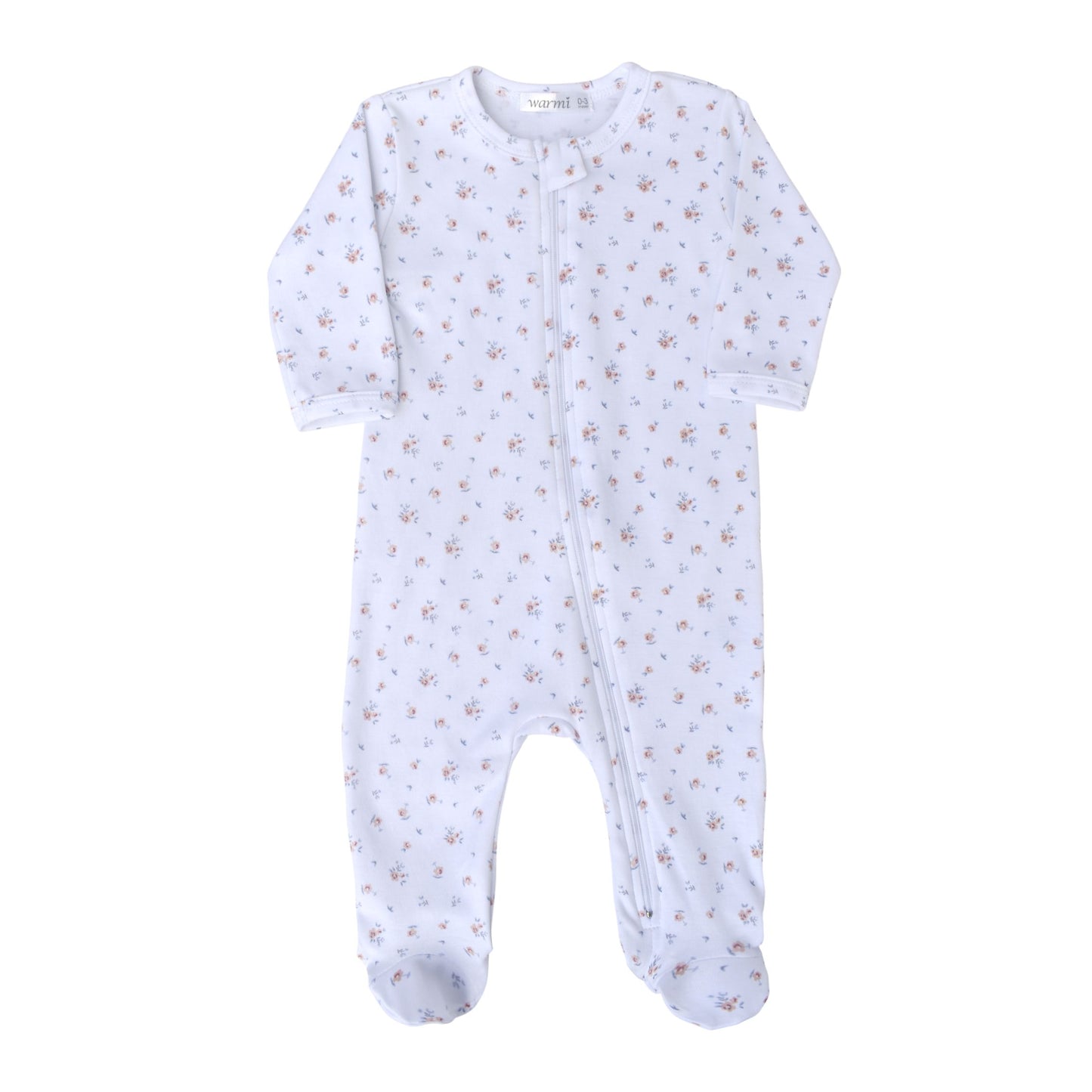 Warmi Enterito Con Cierre Flores Mini Print