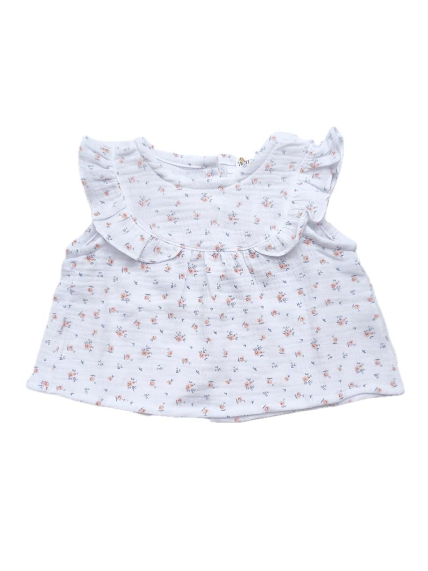 Blusa Celeste muselina flores minni print