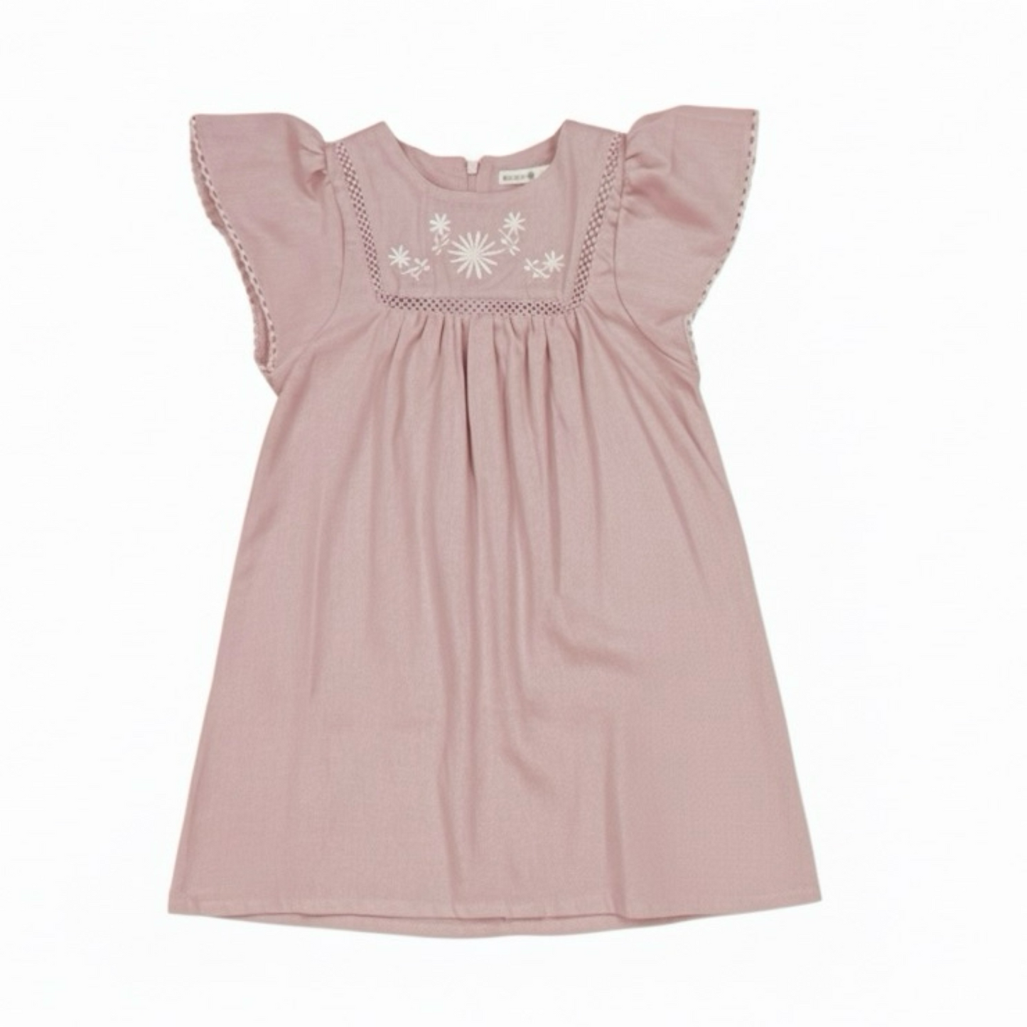 Vestido Elba lino rosa jaspeado