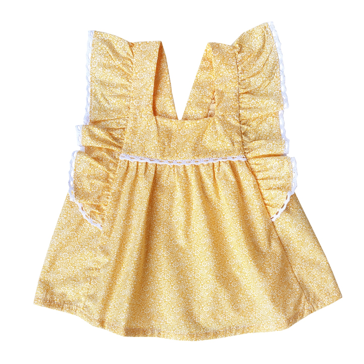 WARMI BLUSA BERTHA AMARILLO FLORES BLANCAS