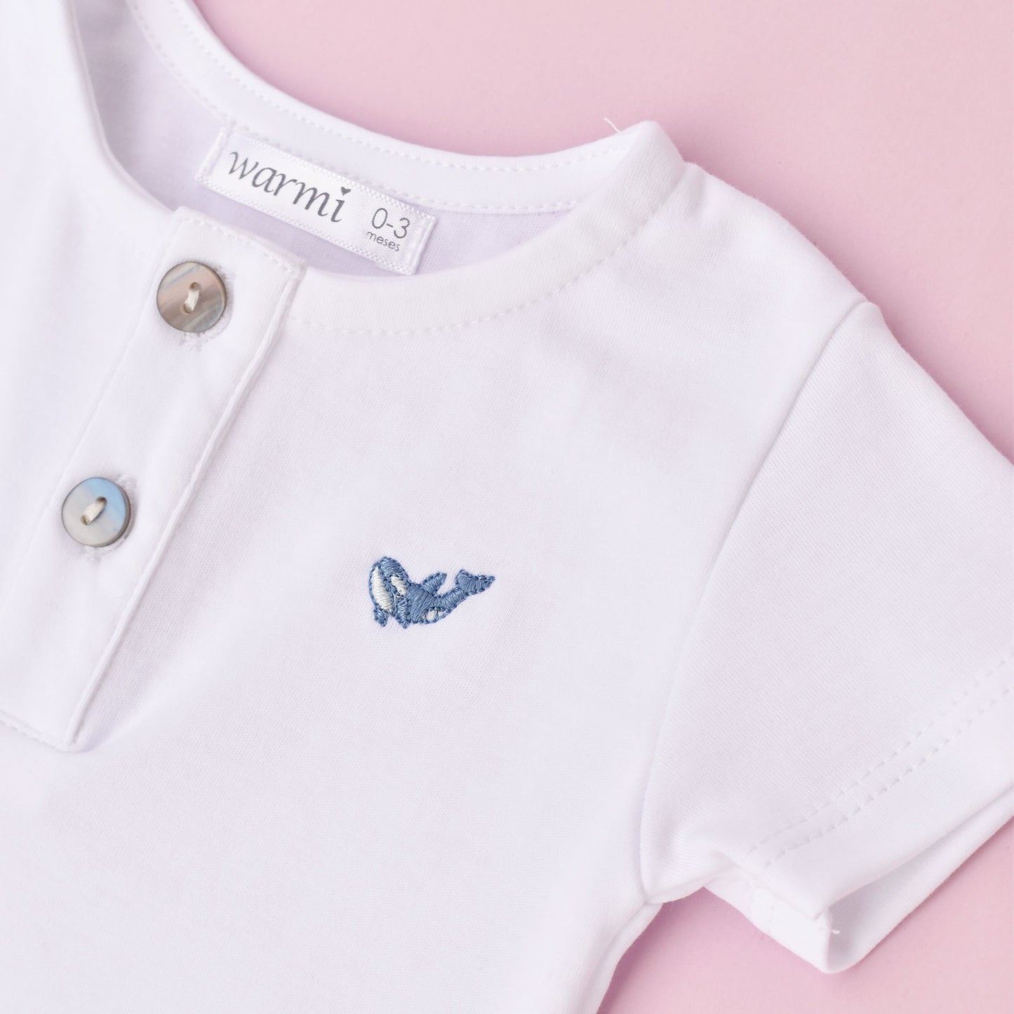 Polera alonso blanco con bordado