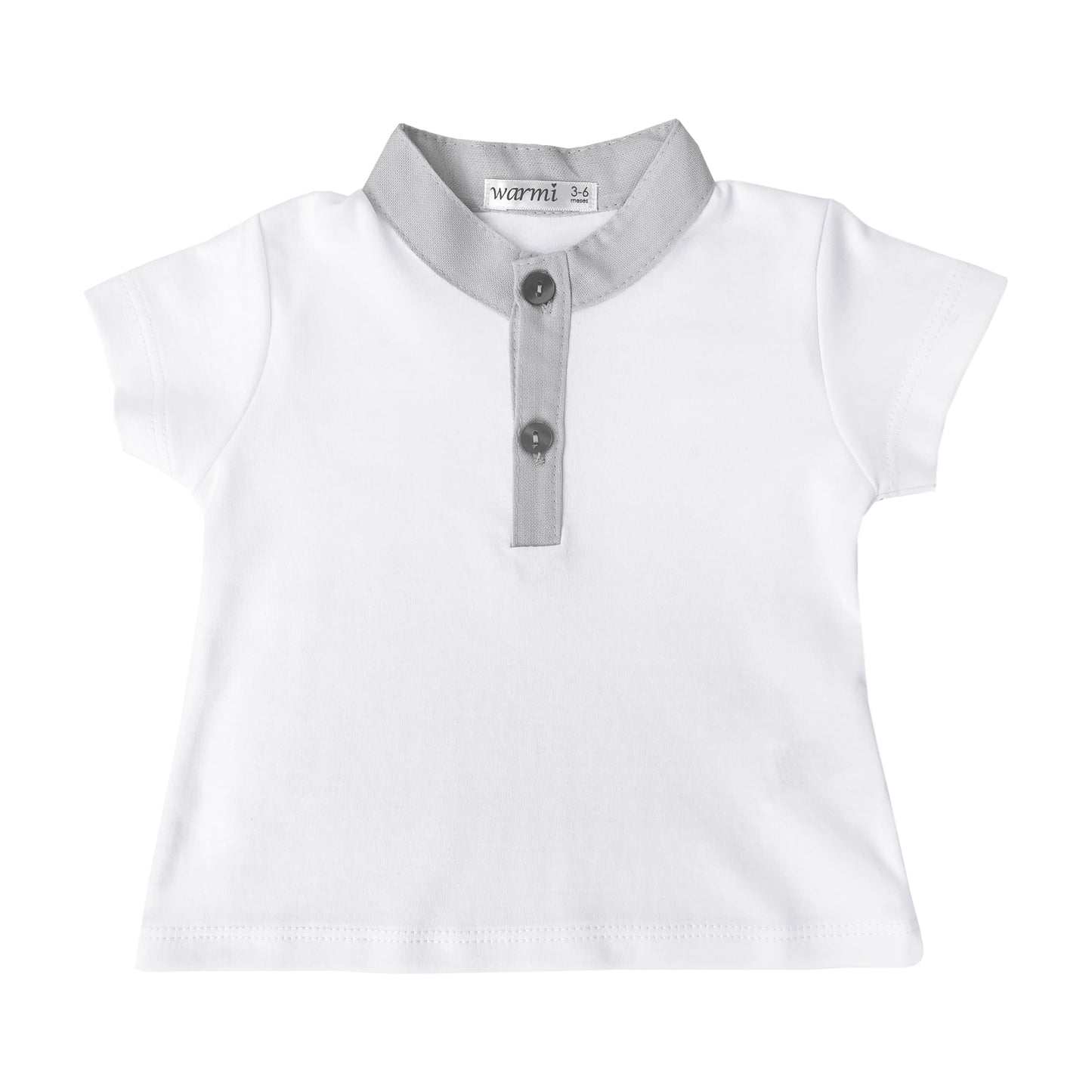 WARMI POLERA MAO DETALLE LINO GRIS