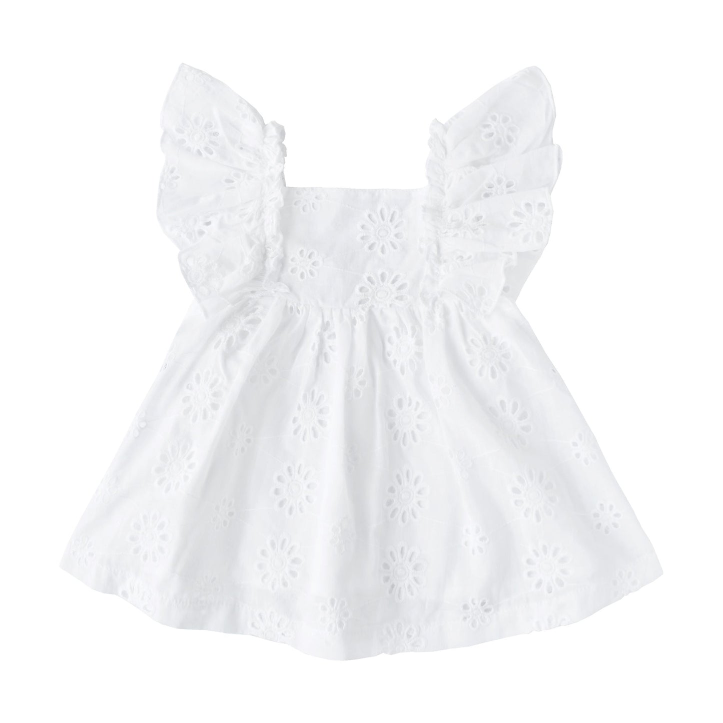 Warmi Vestido Cala Broderie Blanco