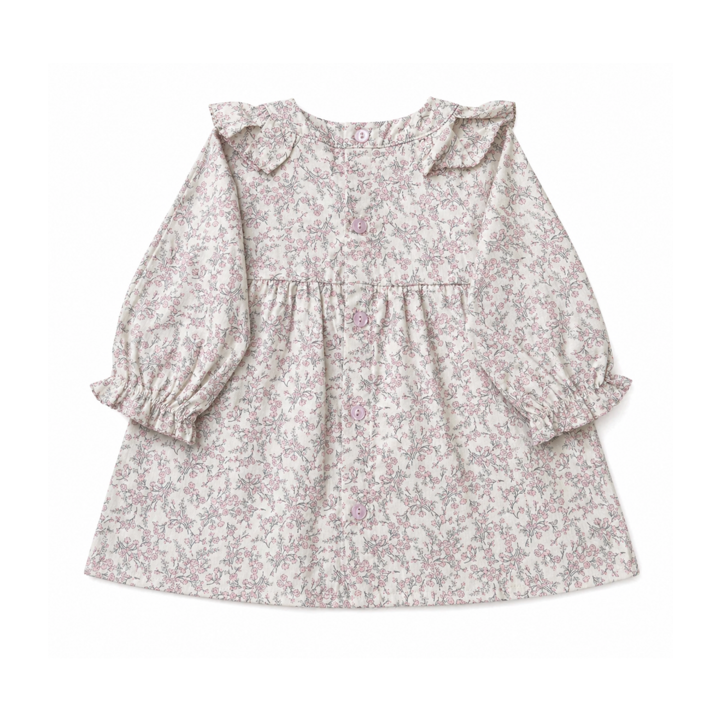 Warmi Vestido Mara Flores Rosa y Menta