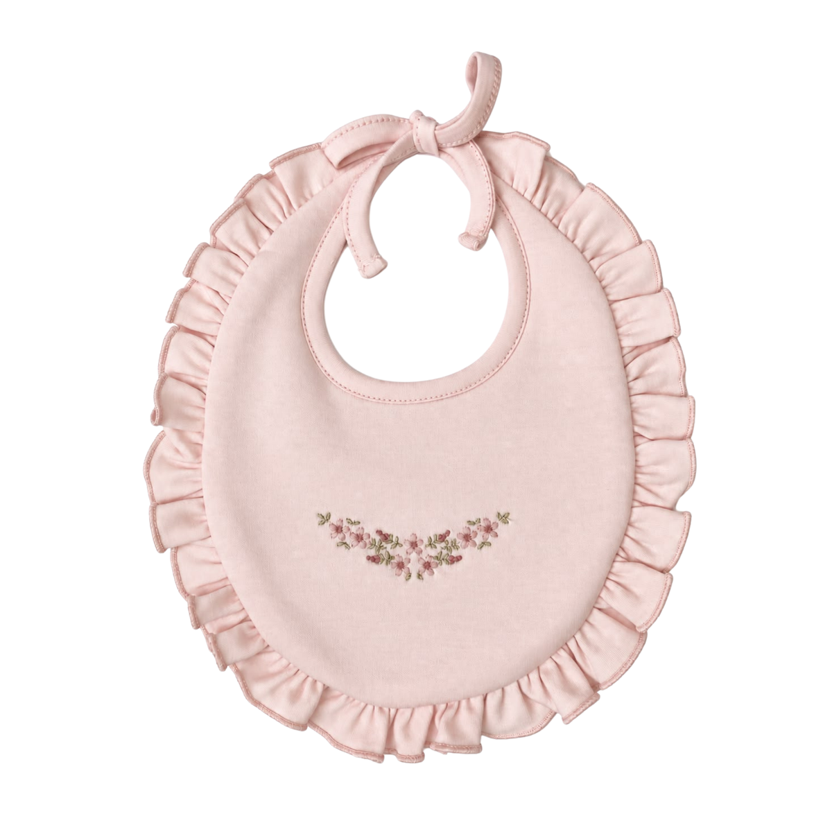 Warmi Babero con Bobo Rosa Bordado Florecitas