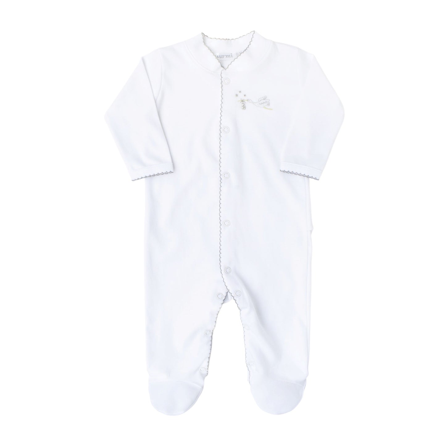 Warmi Enterito Picueta Blanco Bordado Cigueñas