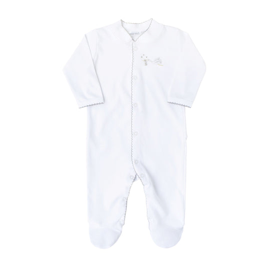 Warmi Enterito Picueta Blanco Bordado Cigueñas