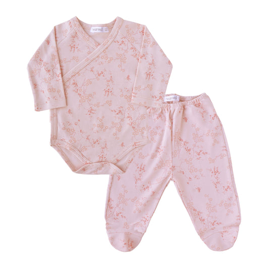 Set bodie + pantalón rosa flores blossom