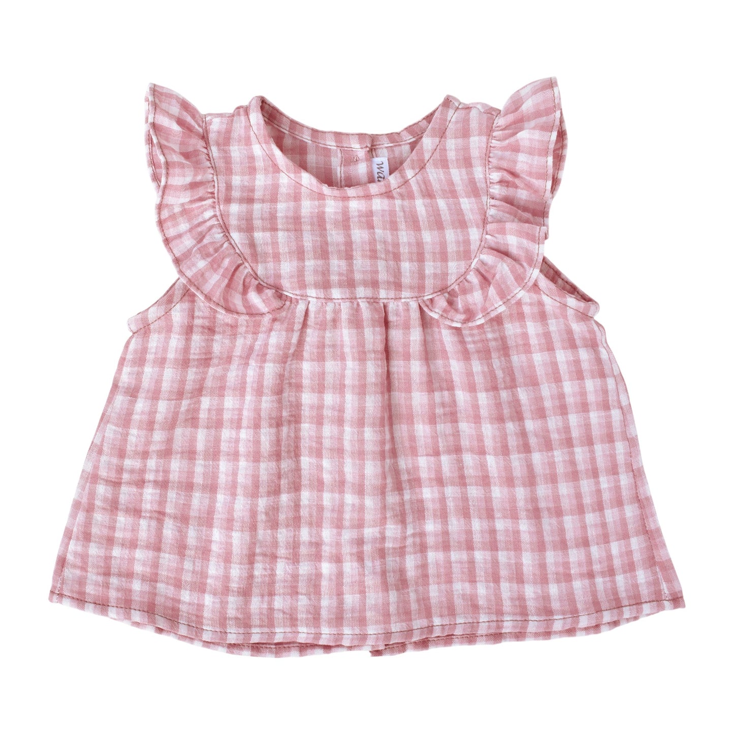 Blusa celeste cuadrille palo rosa