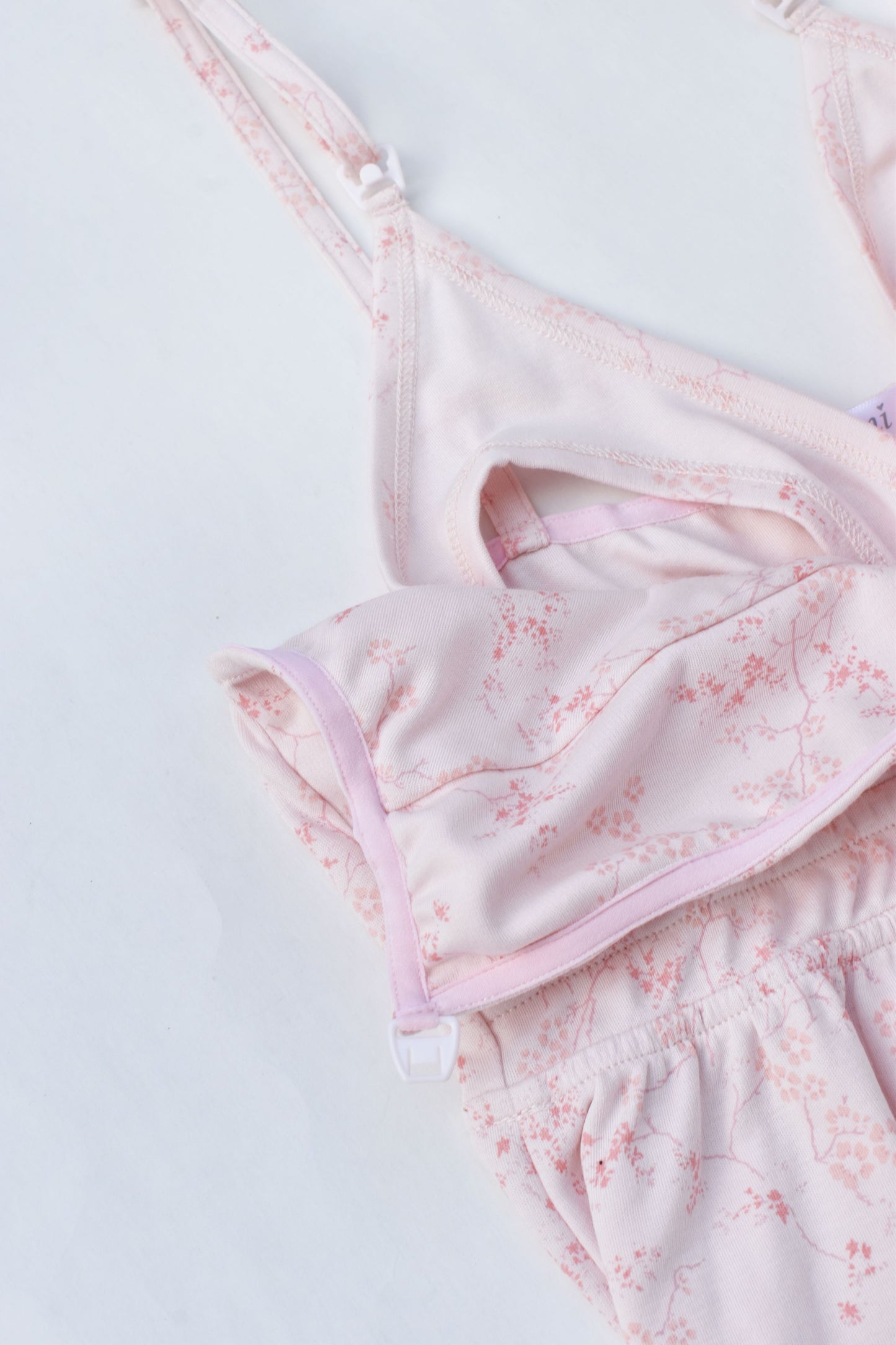 Pijama Materna Rosa Flores Blossom
