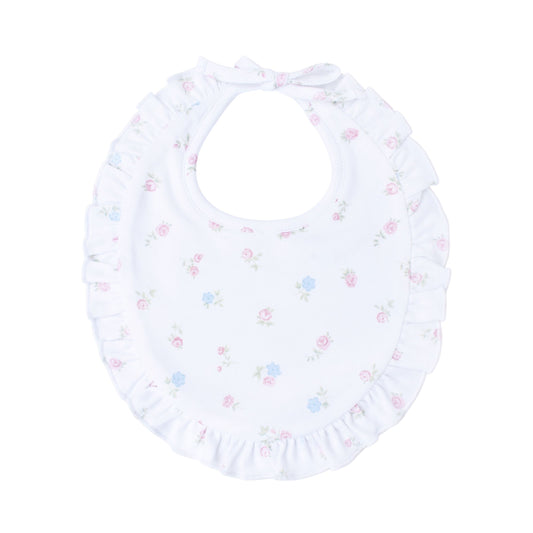 Babero Con Bobo Flores Azul y Rosa