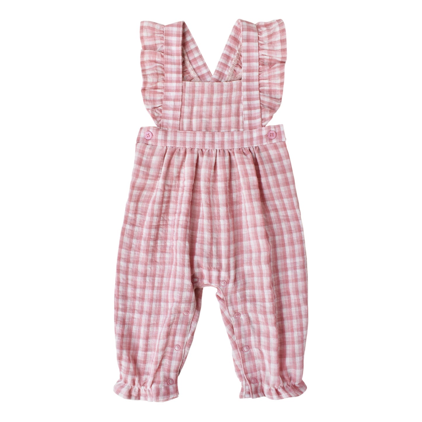 Warmi Jardinera Cadiz Lino Cuadrille Palo Rosa