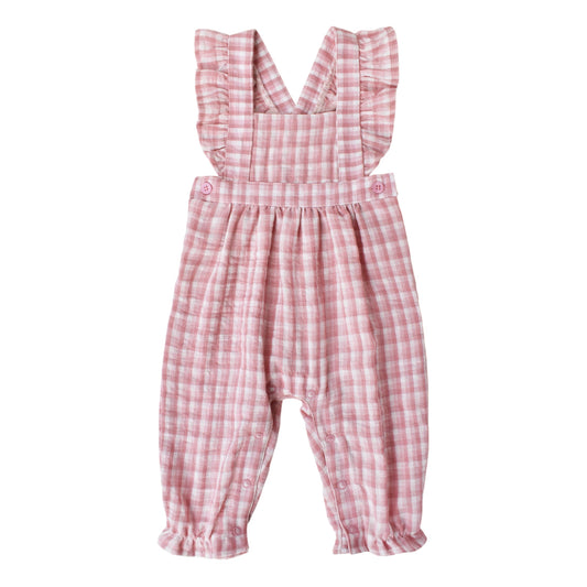 Warmi Jardinera Cadiz Lino Cuadrille Palo Rosa