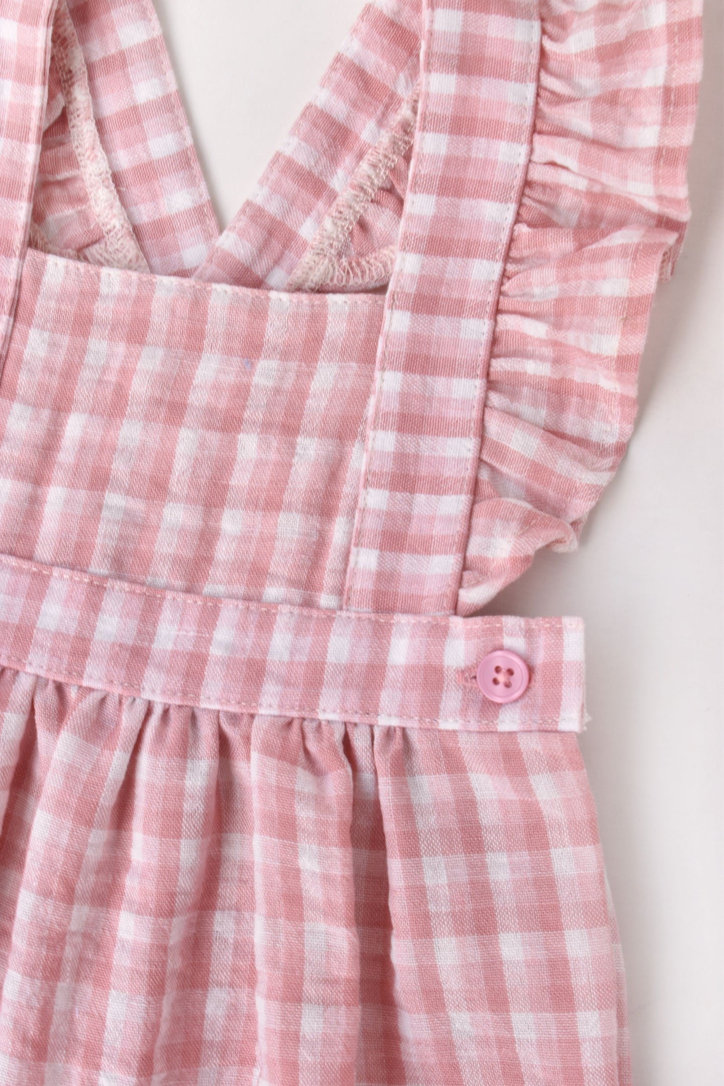 Warmi Jardinera Cadiz Lino Cuadrille Palo Rosa