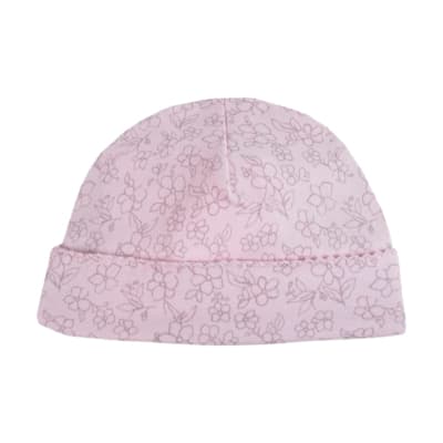 Warmi Gorro Picueta Rosa Flores Aqua