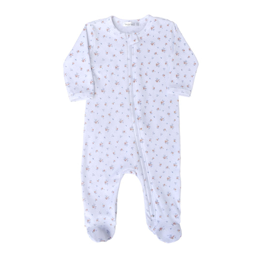 Warmi Enterito Con Cierre Flores Mini Print