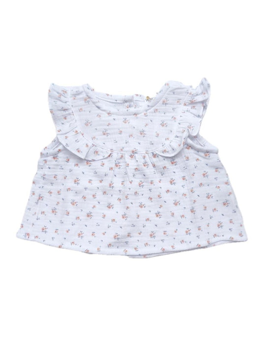 Blusa Celeste muselina flores minni print