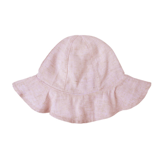 Sombrero dana lino rosa jaspiado