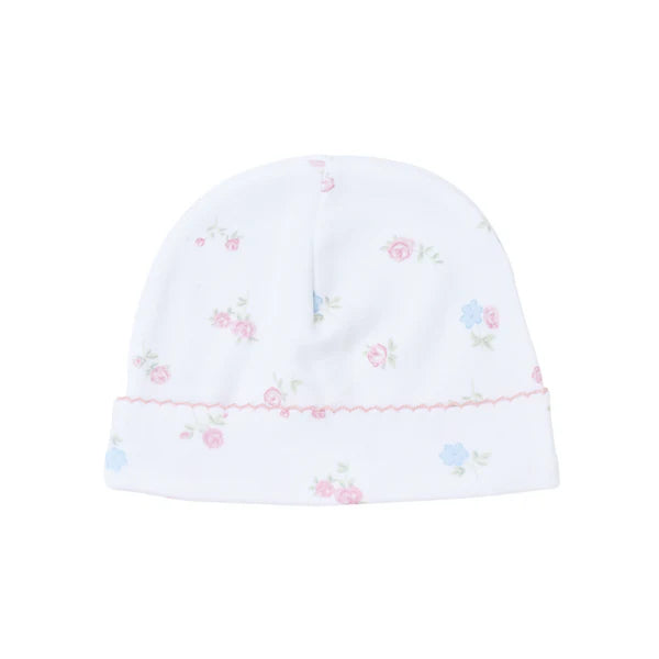 Gorro picueta flores azul y rosa