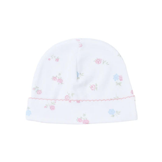 Gorro picueta flores azul y rosa