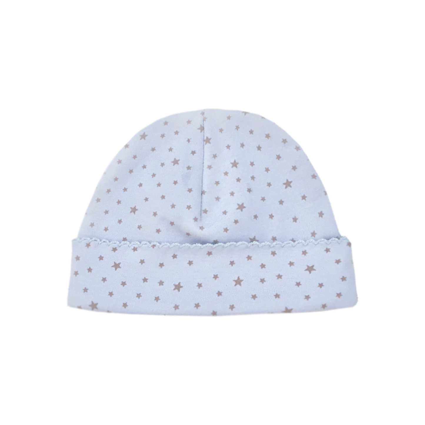 Warmi Gorro Picueta Celeste Estrellas Beige
