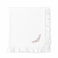 Warmi Manta 80*80 Blanca Con Bobo Bordado Flores