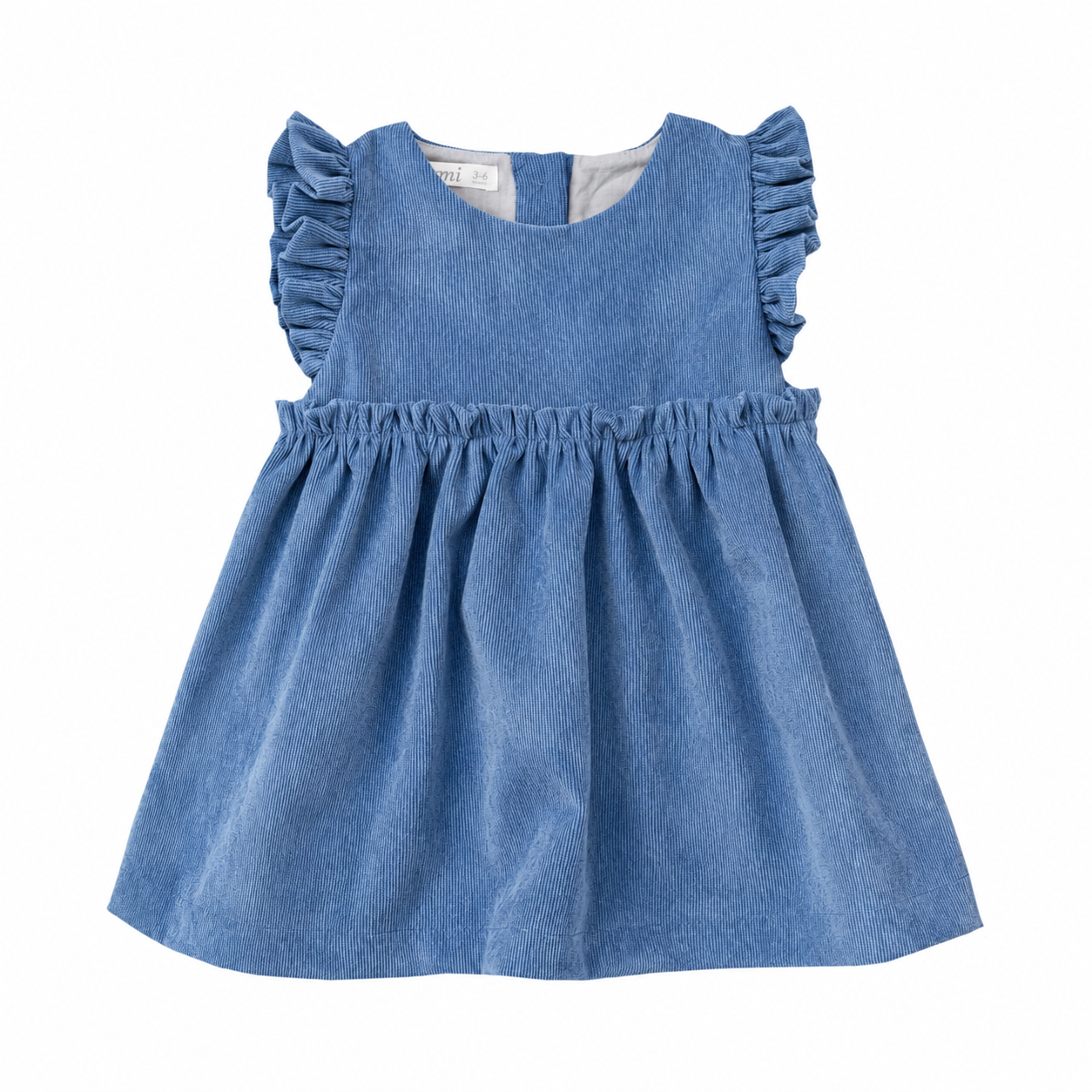 Warmi Vestido Valentina Cotele Azul Indigo