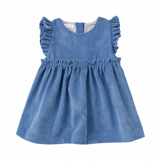 Warmi Vestido Valentina Cotele Azul Indigo